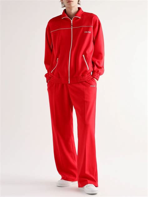 celine red tracksuit|Celine official website.